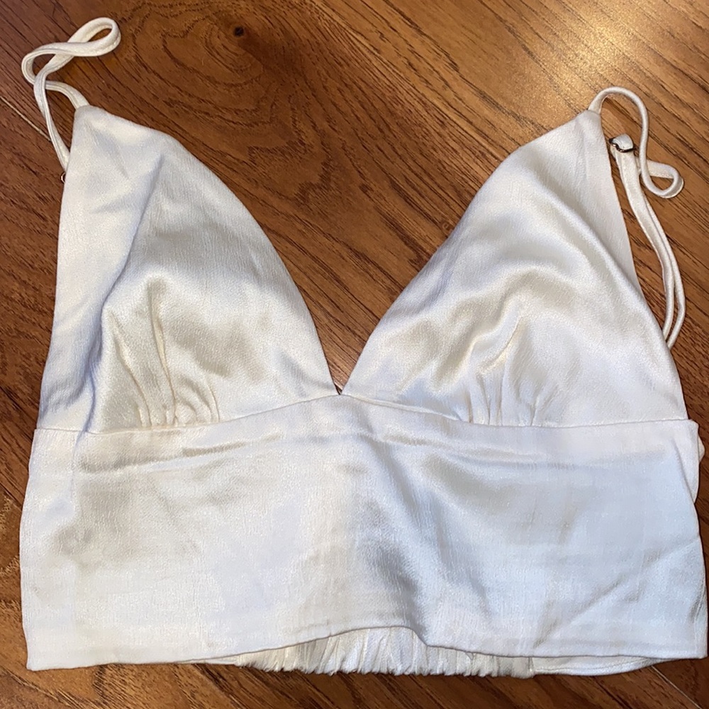 Zara satin like crop top